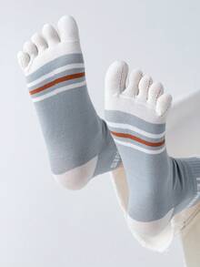 3 Pairs Men's Casual Striped Letter Slogan Ankle Socks, Breathable, Odor-Resistant, Comfortable, Suitable For Spring, Summer, All Seasons