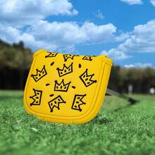 Cheese Crown Design Style Design Style Club Head Cover, Golf Putter Club Cover, Golf Mallet Putter Cover - PU With Advanced Embroidery For Most Brands - Multicolor - View 4
