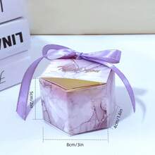 20/50/100 hộp giấy hình lục giác họa tiết vân đá cẩm thạch "Cảm ơn", hộp quà tặng nơ màu hồng/xanh dương/tím, hộp quà tặng tiệc màu hồng, hộp quà tặng màu tím, quà cưới, hộp quà tặng tiệc tùng, túi quà cảm ơn, đồ trang trí sinh nhật tự làm, quà tặng ngày Valentine, quà cưới, quà đính hôn, quà tặng tiệc cô dâu, quà sinh nhật, quà tặng tiệc mừng em bé. - Nhiều màu - Xem 10