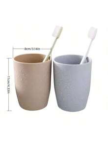 1 chiếc cốc súc miệng nhiều màu sắc, cốc đựng bàn chải đánh răng, cốc đựng đồ dùng phòng tắm, cốc đựng bàn chải đánh răng chống rơi hình hoạt hình dễ thương, sáng tạo dành cho nam và nữ. - Nhiều màu - Xem 3