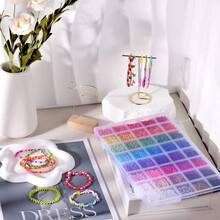 9700颗39色混合玻璃珠DIY首饰制作套装，非常适合制作友谊手链，3种款式可选（A/B/C）