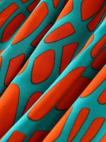 Đầm maxi Kaftan cổ chữ V in họa tiết cổ điển dành cho nữ, thân thiện với da, tay ngắn, kiểu dáng rộng rãi, xẻ tà bên hông, cỡ lớn, phong cách Bohemian, thích hợp mặc ở nhà hoặc nghỉ dưỡng. - Nhiều màu - Xem 5