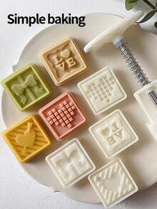 1 Stück Herzförmige Lebensmittelform, Geburtstagsgeschenk Backset, Lunchbox Zubehör, handgemachter DIY Keksausstecher, Kuchen, Kekse, Stempel Keksausstecher, Feiertagsparty Mooncake Füllkekse Küchenhelfer, Keks- und Süßigkeitenform, Dessertform, Geburtstagsdekoration - Beige - Übersicht 12