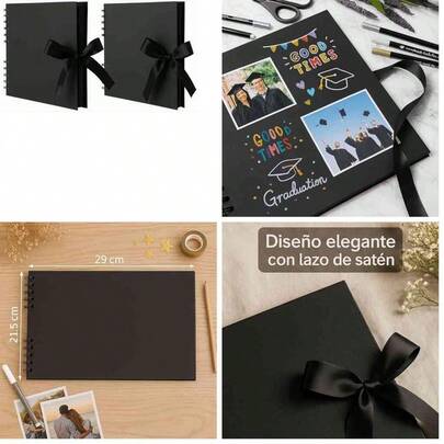 2 Pcs lbum de Fotos Scrapbook, Libro de Recuerdos para Manualidades, Arte y Memorias