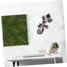 Escultura de Pared Gecko de Hierro Forjado, 15 x 7.5 Pulgadas, Decoración Artística para Interior y Exterior, Ideal para Jardín, Sala, Restaurante o Regalo Creativo - 15l x 7.5a cm+como se muestra 2 - Ver 5