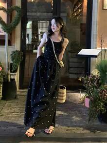 Women Midi Dresses - Black - View 5