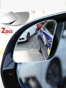 2 PCS [HD Car Mirror] 360° Adjustable High-Definition Car Wide Angle Blind Spot Rearview Mirror | Frameless Fan-Shaped Small Round Mirror, Automotive Reversing Auxiliary Mirror, Straight Lens Curvature, Suitable For All Cars - Multicolor - View 9