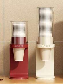 Soporte desechable para vasos de papel, organizador de escritorio para uso doméstico y comercial en cafeterías, bares y restaurantes, soporte para vasos de papel montado en la pared, adecuado para el hogar, la oficina y el dispensador de agua - Blanco - Ver 2