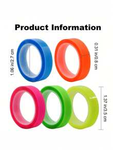 Macaroon/Fluorescent Tape Handbook Decorative Tape Tearable Transparent Color Label Tape School Supplies Waterproof And Oil-Proof Does Not Block The Key But Very Eye-Catching And Easy To Use Tape Handbook DIY Decorative Stickers. - Multicolor - View 3