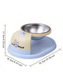 1pc Cat Bowl Stand, Ergonomic Design Raised Pet Bowl To Protect Neck, Anti-Spill Pet Feeder, Detachable Material, Suitable For Dog & Cat Dry And Wet Food, Easy To Clean - Single Bowl - View 3