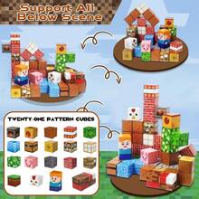 色彩鲜艳的3D STEM教育磁性积木玩具，适合儿童，经久耐用，是学前教育的理想玩具，也是促进创造性大脑发育的礼物，非常适合生日、圣诞节和STEM课堂活动。 - 彩色 - 查看 5
