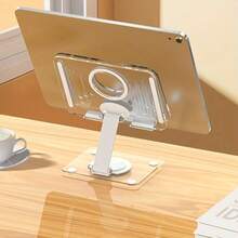 2026 Nuevo soporte de tableta de acrílico de alta transparencia, soporte de escritorio para portátil, soporte de enfriamiento multifunción, rotación de 360° y plegable, ajuste de altura, soporte para teléfono y lector de libros electrónicos - Multicolor - Ver 5