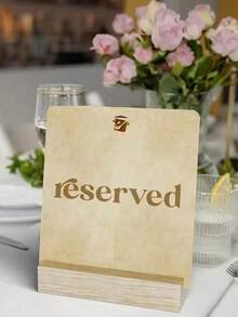 1/5/10pcs Wooden Acrylic Sign Holders, Table Number Card Stands, Display Racks For Cards, Postcards, Business Cards, Suitable For Wedding, Engagement, Bachelor Party, Birthday, Prom, Hotel, New Year - Multicolor - View 5