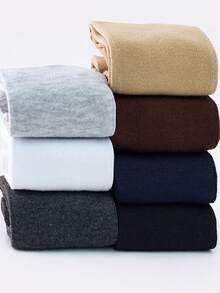 男士棉混纺中筒五趾袜，黑灰色，直筒剪裁，四季皆宜 - 彩色 - 查看 9