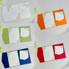 3D Trifold Wedding Invitation Card, Suitable For Wedding, Bridal Shower, Engagement Party And Coming Of Age Ceremony Invitations - Ivory - View 5