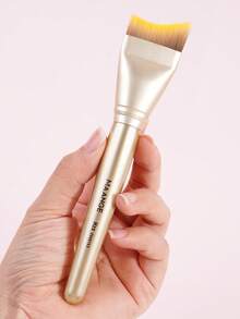 MAANGE 一套新月形化妆刷，优质合成毛，触感柔软，适用于粉底、面部、遮瑕、散粉、面膜、调色液、膏状或粉状化妆品，送给女性和女孩的礼物 - 金色 - 查看 3