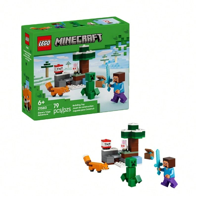 LEGO 我的世界积木 21583 史蒂夫的泰加林冒险拼搭玩具 - 新年礼物 - 彩色 - 查看 1