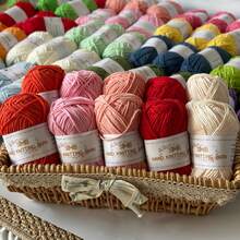 10 球/套 4 股纱线,柔软亲肤纱线,适用于手工钩编 DIY 包、配饰、毛毯、披肩、帽子、花朵等。(长度约 1120 米/1224.8 码,重量约 400 克/14.1 盎司) - 彩色 - 查看 24