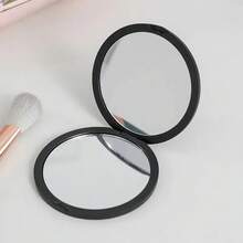 1 Portable Folding Makeup Mirror - Round Vanity Mirror, Lightweight And Durable Plastic Travel Mirror With Handle And Folding Design, Suitable For Outings And Travel - Simple Style, Scratch-Resistant Glass, Elegant Vanity Mirror, Perfect For Holiday Gifts To Girlfriend - 藍色 - 查看 7