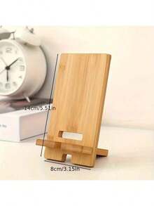 木质桌面手机支架，方形智能手机支架，适用于办公室收纳整理，天然木质表面，桌面电子配件支架，适用于所有设备 | 优雅的桌面配件，兼容、安卓手机，生日礼物，送给家人、朋友的礼物，生日手机配件，承重力强 - 棕色 - 查看 6