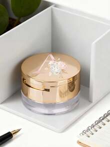 Barattolo da viaggio ricaricabile per cipria con specchio - Contenitore per cipria compatta, coperchio a scatto e design con iniziale da 26 lettere, scatola di imballaggio, strumento cosmetico, motivo floreale rosa per uso on-the-go - Idea regalo perfetta per San Valentino, Distributore di cipria portatile, Barattolo da viaggio per cipria, Distributore di cipria elegante, Adatto come regalo per amici, famiglia, colleghi, compagni di classe e persone care - Multicolore - Visualizzare 5