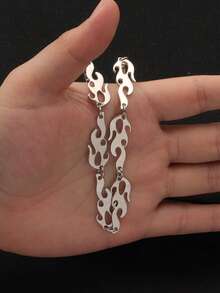 1pc Punk Flame Bracelet, Punk Hip Hop Style Bracelet, Suitable For Men, Holiday Gift - Flame Bracelet - View 8