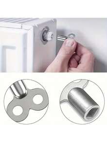 2/4/6 套耐用锌合金散热器排气阀钥匙 | 适用于暖通空调控制和供暖系统，高品质欧盟标准连接螺纹，排气钥匙，螺纹接头，紧凑设计，优质材料，金属排气钥匙，散热器钥匙，管道 - 彩色 - 查看 7