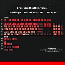 1 Set Creative Cartoon Asuka 122 Key Keycaps, Red Keycaps On 4 Sides, PBT+PC Material, High OEM Keycaps, Suitable For 61/68/75/84/87/89/96/98, 100/104/108 Key Layout Mechanical Keyboards - Multicolor - View 8