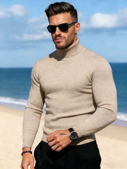  Nuevo suéter de cuello alto de otoño/invierno GRDR, jersey de punto casual para uso diario