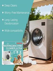 Washing Machine Cleaning Tablets, Gentle Stain Removal And Descaling For Home Front Load Washers. Essential For Cleaning Pet Clothes. Designed For Quickly Dissolving Stubborn Dirt Inside The Washing Machine. - Multicolor - View 6