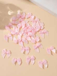 30/50/100 قطعة فيونكة شريط ساتان مصنوعة يدويًا لتزيين الهدايا، فيونكات شريط صغيرة للأحذية والملابس وصناديق الهدايا والملابس الداخلية والجوارب والإكسسوارات (30 قطعة مقاس واحد) - وردي فاتح - مشاهدة 6