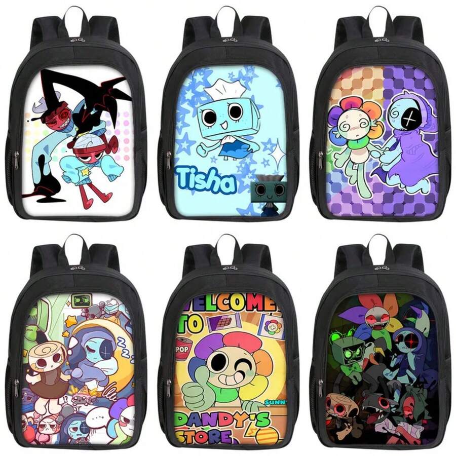 Dandy's World Backpack Double Layer Student Fashion Printed Backpack Dandy's World Bookbag For Students Computer Bags - 28 - 查看 1