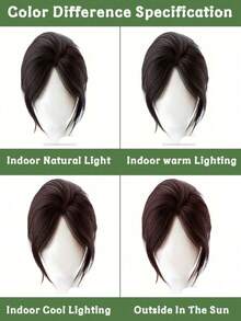 10 Inch Bangs Wig For Women, Natural Hairline Wispy Bangs Synthetic Hair Extensions, Fluffy Fringe Hairpiece - Multicolor - View 8