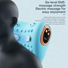 Neck Massager , Neck And Shoulder Relaxer With Heat, 3 Modes, Portable Pillows For Pain Relief And Muscle Relax, 26° Angle Cervical Traction Device For Back, Shoulder - Dark Blue - View 7
