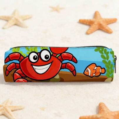 1 st fyrkantigt cylindriskt pennfodral, stor kapacitet söt förvaringspenna för barn, nischad brevpapperslåda för studenter