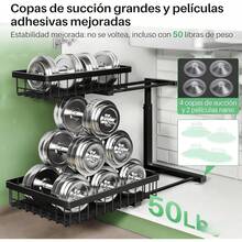 HAWOO Organizador Debajo del Fregadero de 2 Niveles, Prueba de Óxido Organizadores de Gabinetes Deslizantes en Forma de L, Organizador de Fregadero Multiusos para Cajón de Cocina y Baño, 2 Pack - 1 - Ver 4