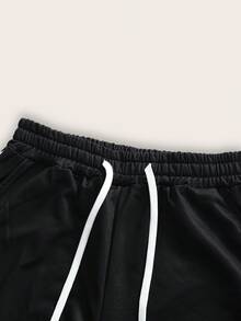 Women's Leopard Print & Striped Drawstring Pocket Pants, Casual Straight Leg Trousers, Sexy Street Style, Comfortable & Lightweight, Versatile For Daily Wear, Fashionable Design, Suitable For All Seasons, Autumn/Winter - Olive Green - View 5