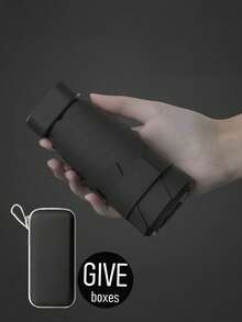 迷你便携伞，带保护套，防风防紫外线，适合旅行、徒步和日常使用，配有防雨罩，轻巧便携，是节日或生日的理想礼物。