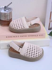 Infant Soft Bottom Breathable Woven Hollow Casual Summer Sandals - White - View 1