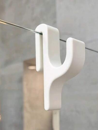 2pcs Shower Door Hooks, Suitable For Frameless Glass Doors Under 8mm, Can Be Used To Hang Bathrobes, Pajamas, Towels, Clothes And Bathroom Accessories - Easy Installation, No Drilling Required, Can Be Used As Towel Rack, Bathrobe Hanger, Towel Storage Rack, Simple Design, Modern Bathroom Accessory, Sturdy Structure, Lightweight And Portable, Wall-Mounted Installation, Helpful Home Storage Solution, Suitable For Apartment Residents