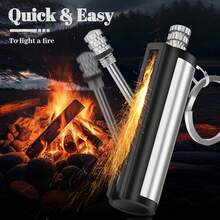 1/5/10pcs Ten Thousand Match Lighter, Metal Portable Keychain Match Lighter, Soft Fire Lighter, Outdoor Camping BBQ Unlimited Torch Gift For Men (Oil Free) - 10pcs - 查看 1