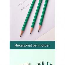 5pcs Classic Green Hexagonal Wooden Pencils For Students, Exams, Back To School Stationery, 2B/HB Lead-Free And Toxic 2B Exam Pencils, Answer Sheets, Student HB Writing And Drawing Set