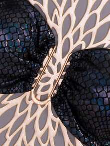 New Fashion Snake Skin Foil Bikini Set For Women - Black - View 5