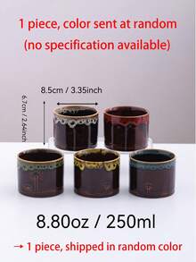 2 Pieces Set 120ml/250ml Handmade Rustic Ceramic Coffee Mug With Kiln-Change Glaze, Desert Camel & Palm Tree Design - Reusable, Hand Wash Only, Perfect For Family Gatherings, Special Occasions & Desert-Themed Gifts, Christmas Gift Idea - Multicolor - View 17