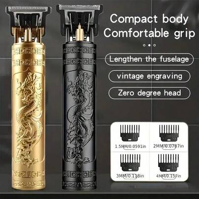 OBOVAY Afeitadora eléctrica recargable vintage de 300mAh, cortadora de pelo inalámbrica, kit de aseo portátil para hombres