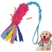 Dog Tug Of War Toy, Pet Chew Toy, Squeaky Stretchy Tug Rope Toy, Suitable For Small, Medium And Large Dogs - Multicolor - View 1
