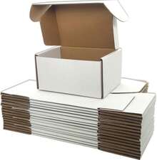 Lmuze Small White Shipping Boxes For Small Business Pack Of 25-4x4x2 Inches Cardboard Corrugated Mailer Boxes For Shipping Packaging Craft Gifts Giving Products - ColorB - 查看 1