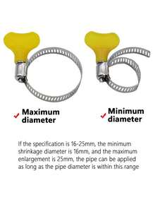 水龙头夹：手拧式夹、套环式夹、管夹、水管紧固夹、固定夹 - 黃色 - 查看 9