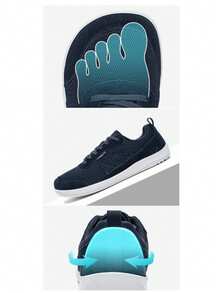 HOBIBEAR Zero Drop Barefoot Shoes|Trail Running Sneakers For Women Men|Wide Toe Box Fashion Walking Shoes - Dark Blue - View 3