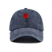 玫瑰印花渔夫帽，时尚设计元素 - 男女皆宜的休闲帽，适合日常通勤和户外活动 - A - 查看 9